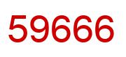 Number 59666 red image