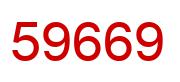 Number 59669 red image