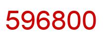 Number 596800 red image