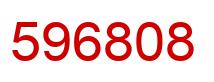 Number 596808 red image