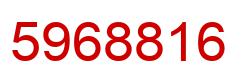 Number 5968816 red image