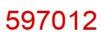 Número 597012 imagen rojo