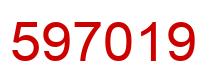 Número 597019 imagen rojo