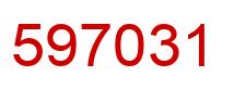 Número 597031 imagen rojo