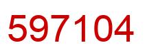 Number 597104 red image