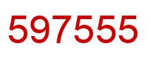 Number 597555 red image