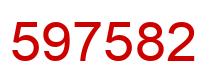 Number 597582 red image