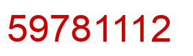 Número 59781112 imagen rojo