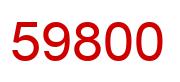 Number 59800 red image