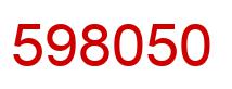 Number 598050 red image