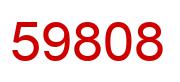 Number 59808 red image
