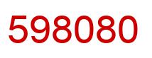 Number 598080 red image