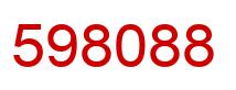 Number 598088 red image