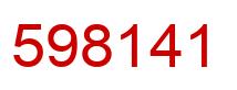 Número 598141 imagen rojo