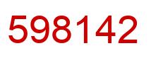 Número 598142 imagen rojo