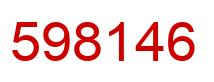 Número 598146 imagen rojo