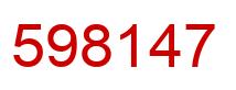 Número 598147 imagen rojo