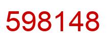 Número 598148 imagen rojo