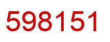 Número 598151 imagen rojo
