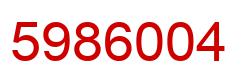 Number 5986004 red image