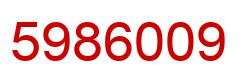 Number 5986009 red image