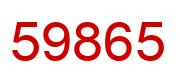 Número 59865 imagen rojo