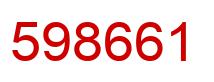 Number 598661 red image