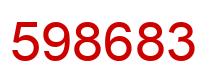 Number 598683 red image