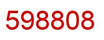 Number 598808 red image
