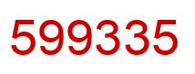Number 599335 red image