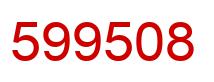 Number 599508 red image