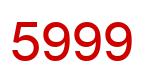 Number 5999 red image