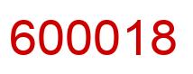 Number 600018 red image