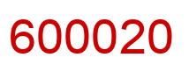 Number 600020 red image