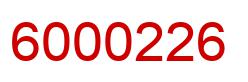 Number 6000226 red image