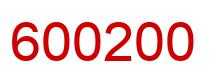 Number 600200 red image