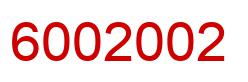 Número 6002002 imagen rojo