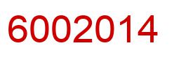 Number 6002014 red image