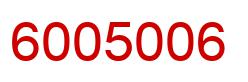Number 6005006 red image