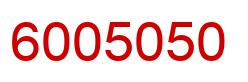 Number 6005050 red image