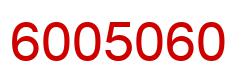 Number 6005060 red image