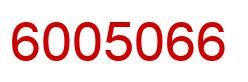 Number 6005066 red image