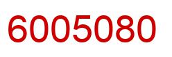 Number 6005080 red image