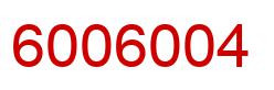 Number 6006004 red image