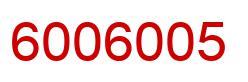 Number 6006005 red image