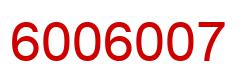 Number 6006007 red image