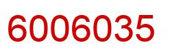 Number 6006035 red image