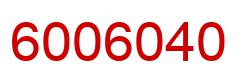Number 6006040 red image