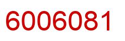 Number 6006081 red image