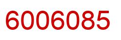 Number 6006085 red image